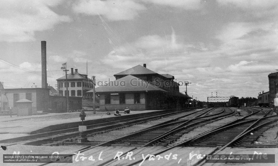 Postcard: Maine Central Railroad yards, Vanceboro, Maine